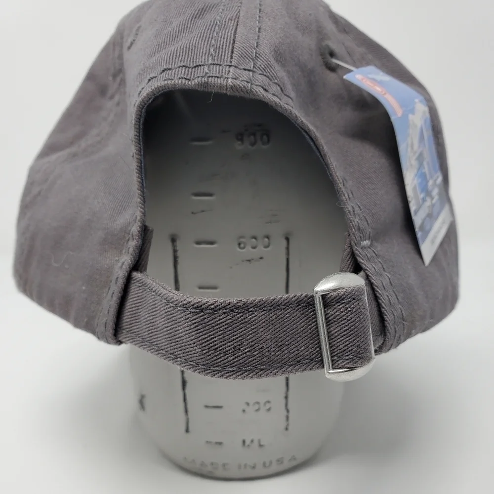 NWT KENWORTH GREY STRIPE COTTON PATCH ADJUSTABLE BASEBALL HAT WOMAN OS TRUCKER